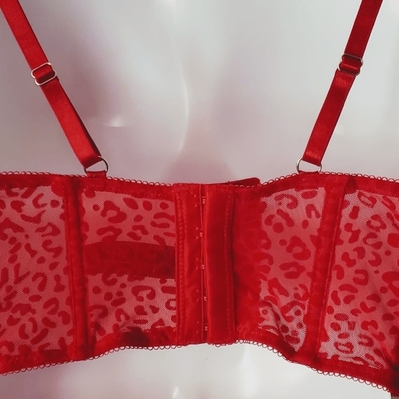 Rene Rofe Balconette and Panty Set Red 36C - Picture 5 of 7